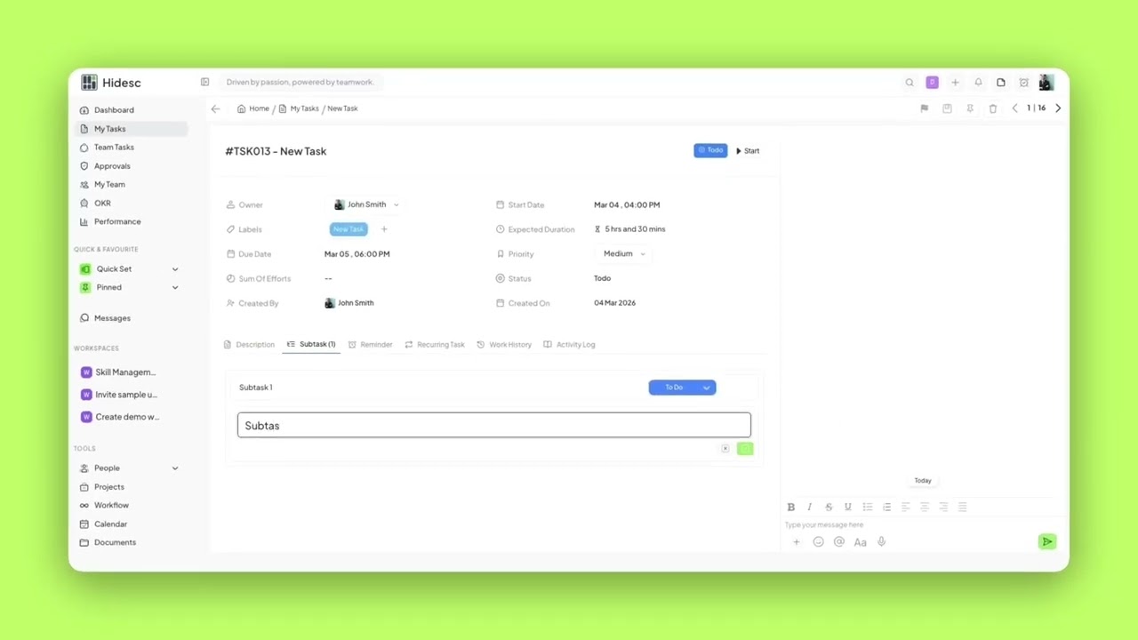 Hidesc Task Mastery: Using Subtasks & Reminders for Peak Productivity