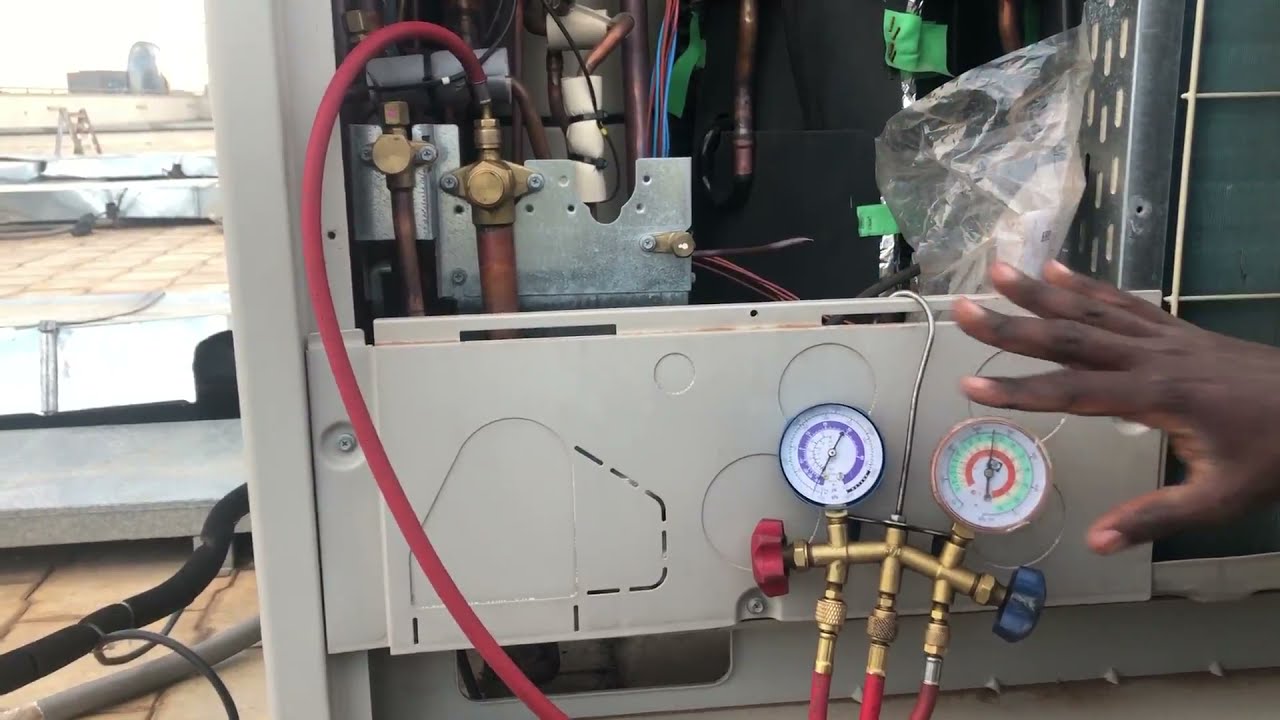 Filling Nitrogen in AC copper pipes for pressure testing before filling Refrigerant GAS R410A