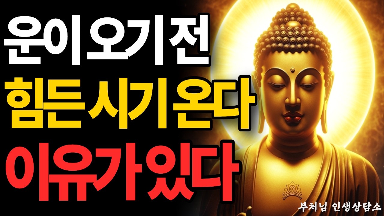 운이 들어오기 직전 반드시 겪는 3가지 고통 | 부처님 말씀 | 불교 명언