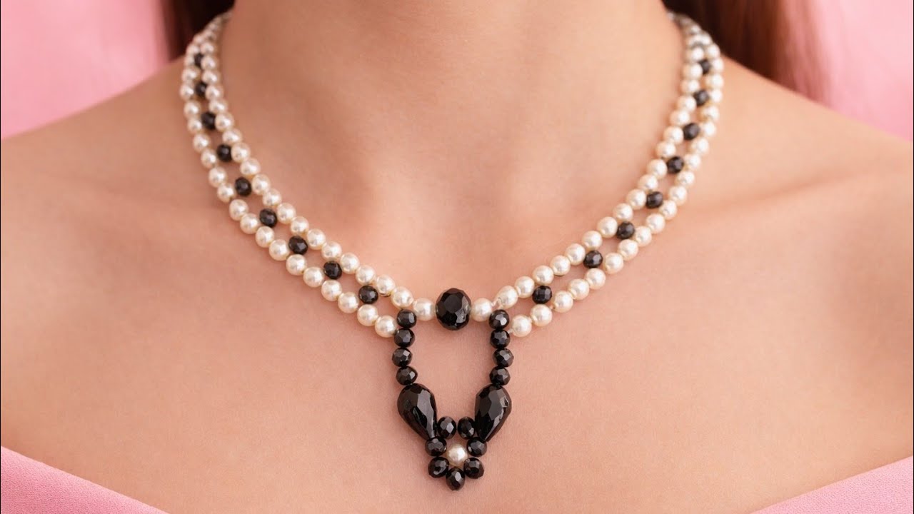 How to make beads necklace design?#craft.#handmade.  