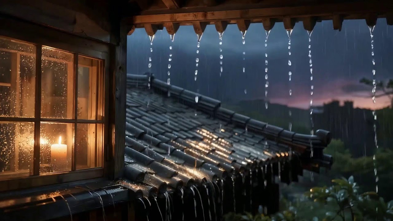 Stormy Night Ambience ⚡ | Heavy Rain & Thunderstorm Sounds for Sleep & Meditation