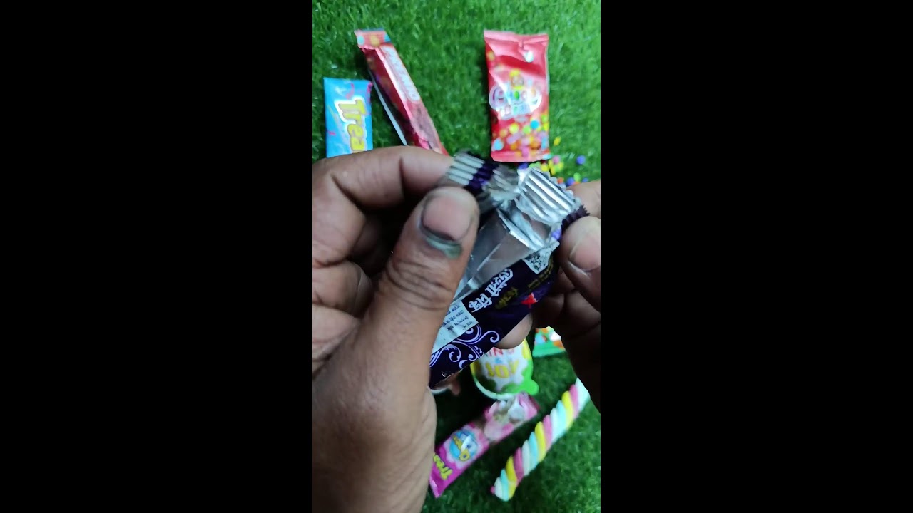 Satisfying video Asmr lollipops candy and chocolate gummy candy unboxing video Asmr
