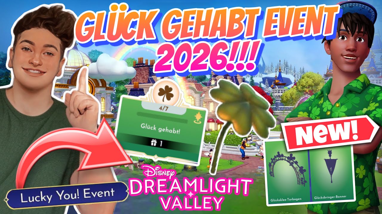 NEUE DEKO ist natürlich VERBUGT! 😅 ALLES zum „GLÜCK GEHABT“ KLEEBLATT EVENT 2026 | Dreamlight Valley