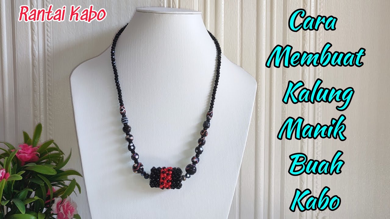 Tutorial necklace beads | cara membuat kalung manik dayak | cara buat kabo | rantai kabo 