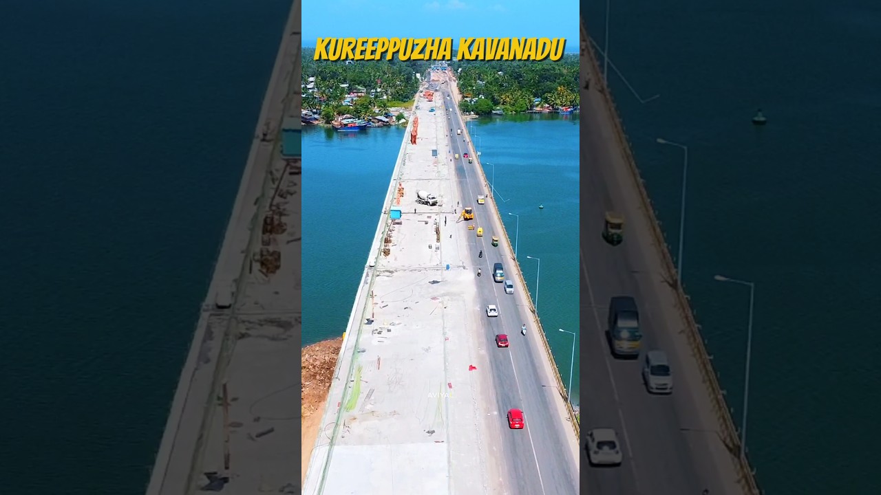 Kureeppuzha Kavanadu Bridge work progress #nh66 #youtubeshorts