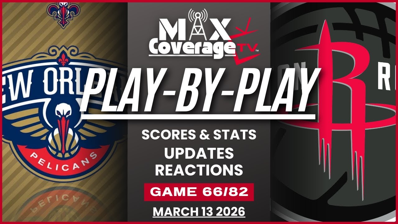 🔴LIVE - New Orleans Pelicans vs Houston Rockets - Play-By-Play & Reactions (3/13/26)
