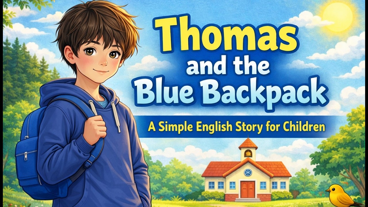 Thomas and the Blue Backpack | A Simple English Story for Children