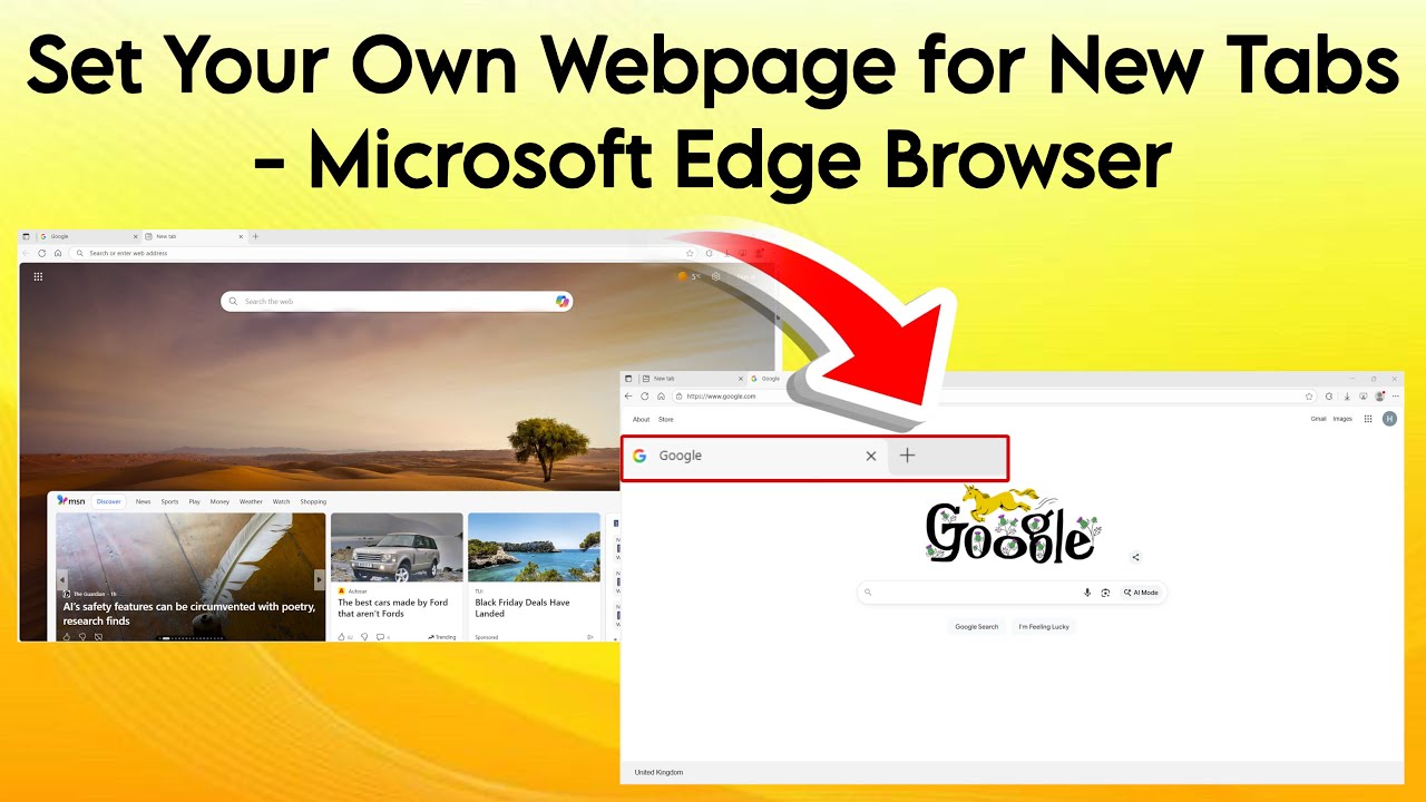 Как установить любой веб-сайт в качестве страницы новой вкладки в Microsoft Edge