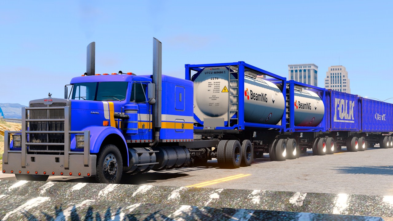 Trucks vs Speedbumps #34 | BeamNG Drive | TruckBumps
