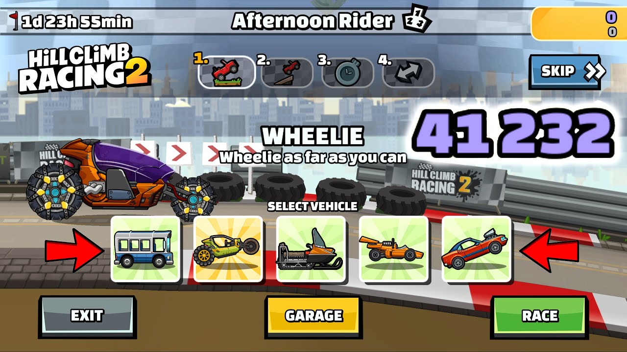 Hill Climb Racing 2 – 41232 points in AFTERNOON RIDER Team Event
