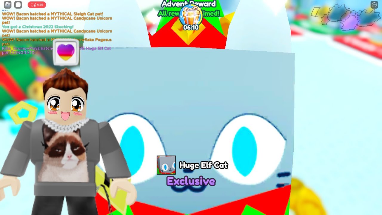 I Hatch Huge Elf Cat In Pet simulator X|Roblox