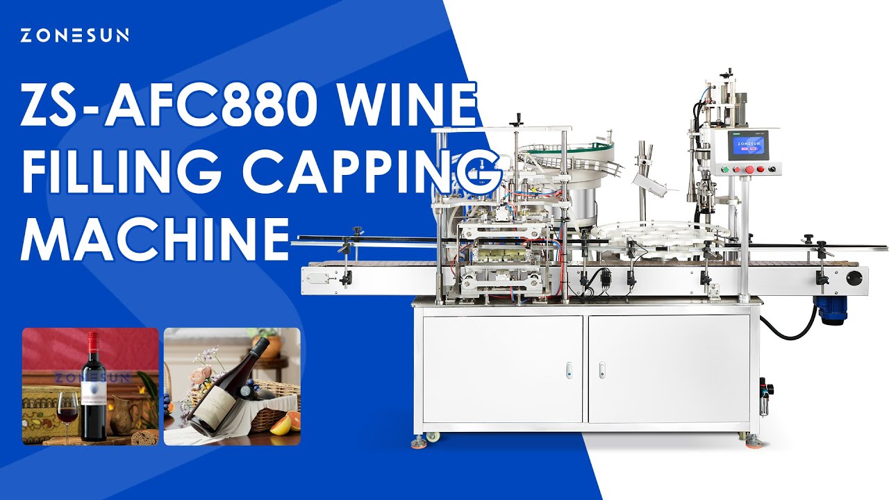 Zonesun ZS-AFC880 Wine Bottling Monoblock #fillingcappingmachine