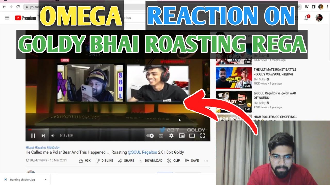 Omega Reaction on 'Goldy bhai Roasting Rega' #soul #omega #omegareaction #soulomega #s8ul
