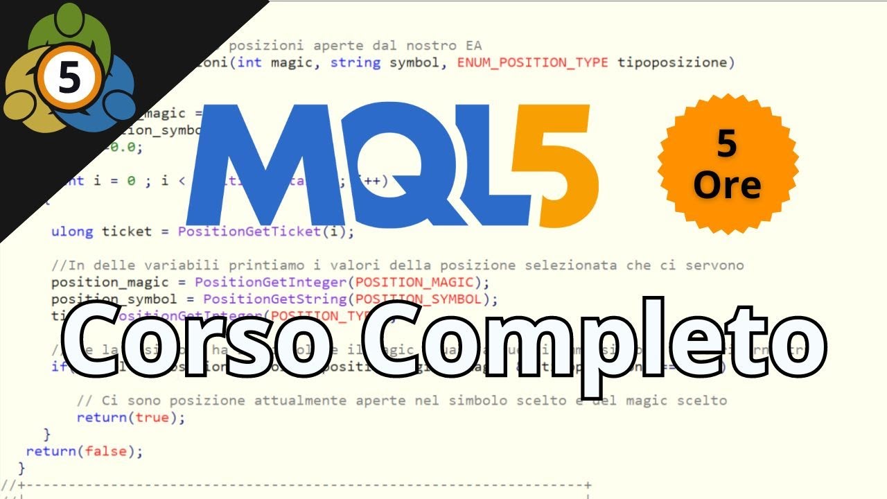 Corso Completo MQL5 (Da 0 a EA)