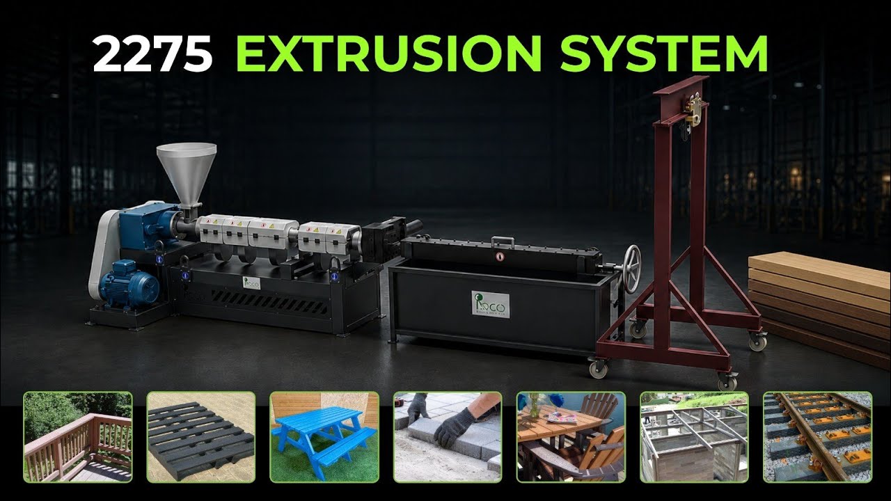 Recycling Low Grade Plastics into Strong Beams | 2275 Extrusion System #recycling #wastetowealth