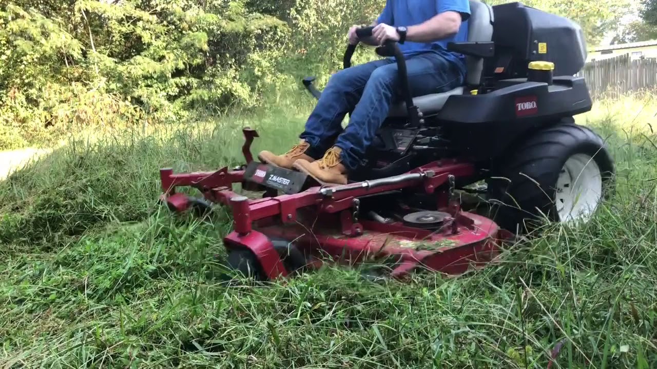 MOWING EXTREMELY OVERGROWN LAWN WITH DIESEL TORO