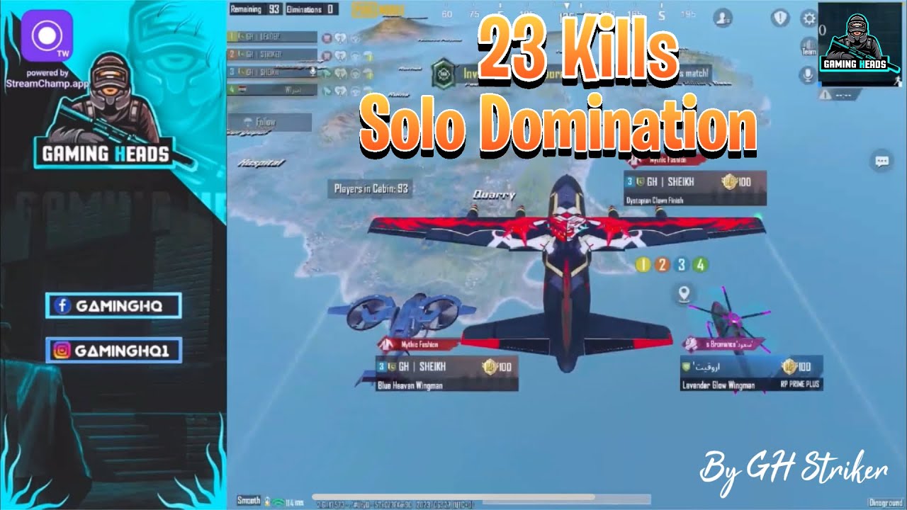 23 Kills Domination By My Teammate In Dominator Lobby😅 | GH Striker 🔥 | Gaming Heads ❤️
