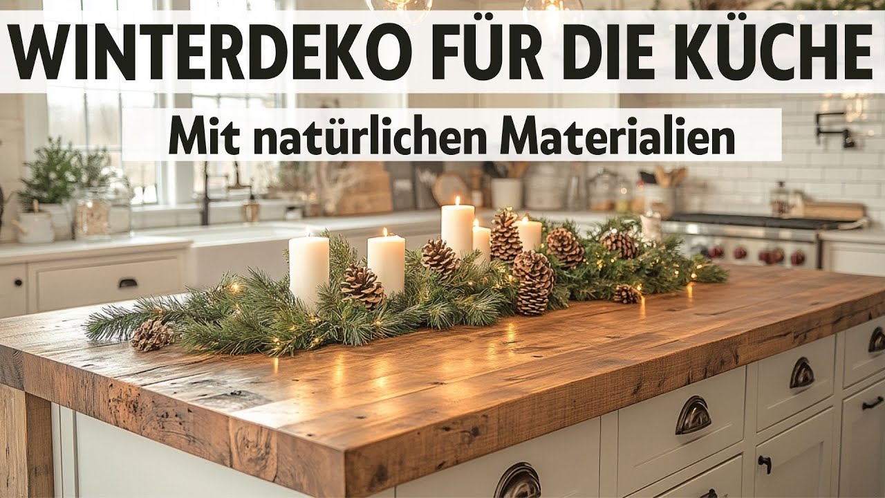 Nat&uuml;rliche Winter-Deko f&uuml;r die K&uuml;che 🌿 Nordische Winter-Atmosph&auml;re einfach nachmachen🌲❄️