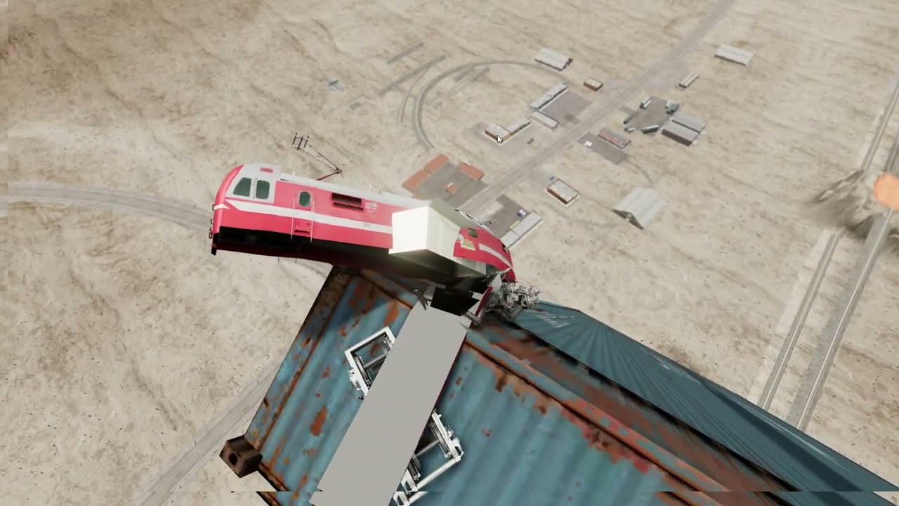 Electric train vs bridge #beamngdrive