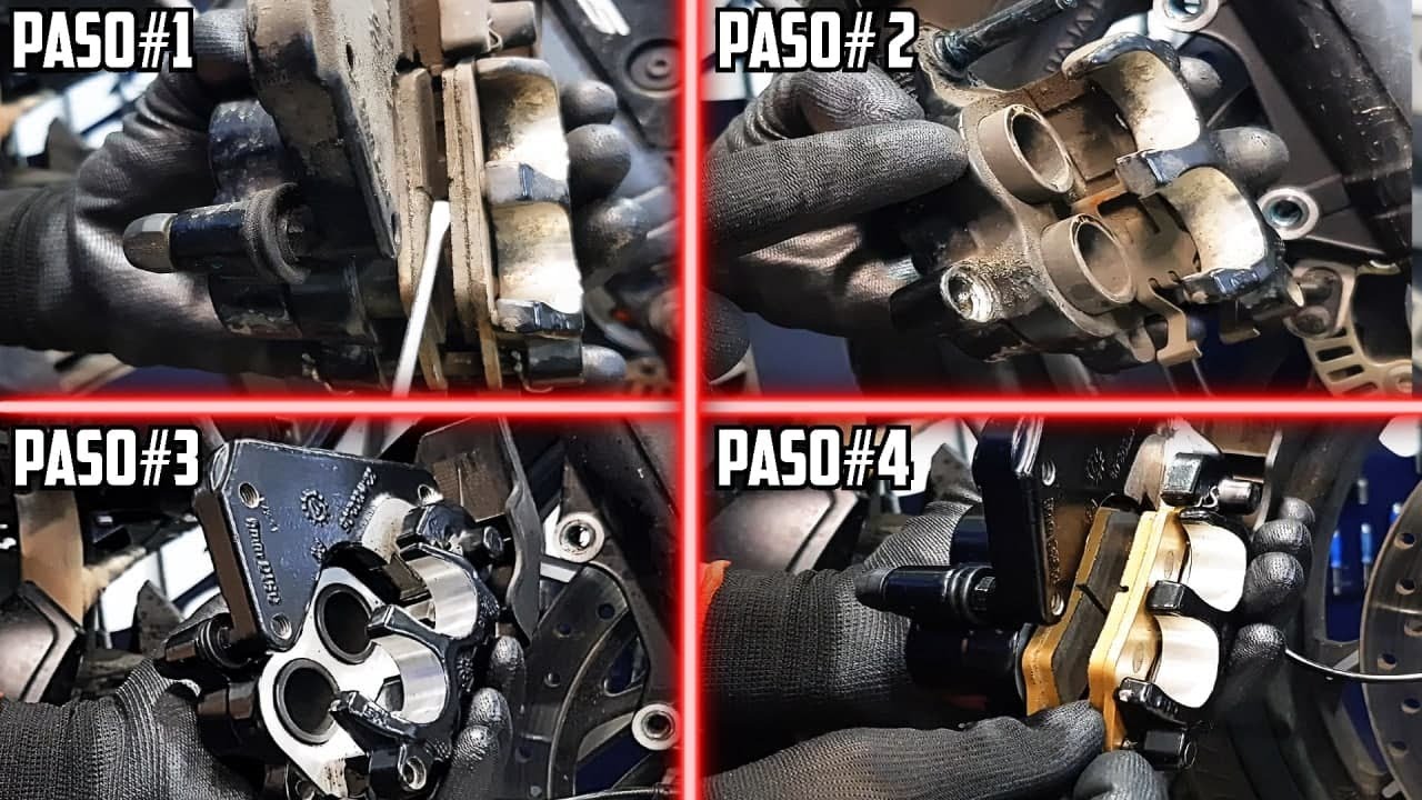 👉COMO cambiar PASTILLAS delanteras de MOTO👈😎Dominar 400 Pulsar 200 NS👍Mantenimiento Mordaza Caliper🔥