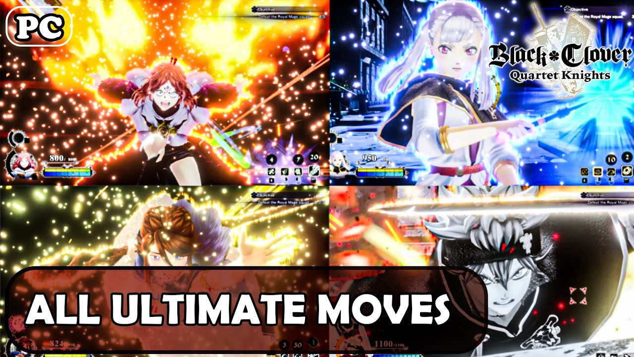 Black Clover Quartet Knights – All Ultimate Moves (Full Roster)