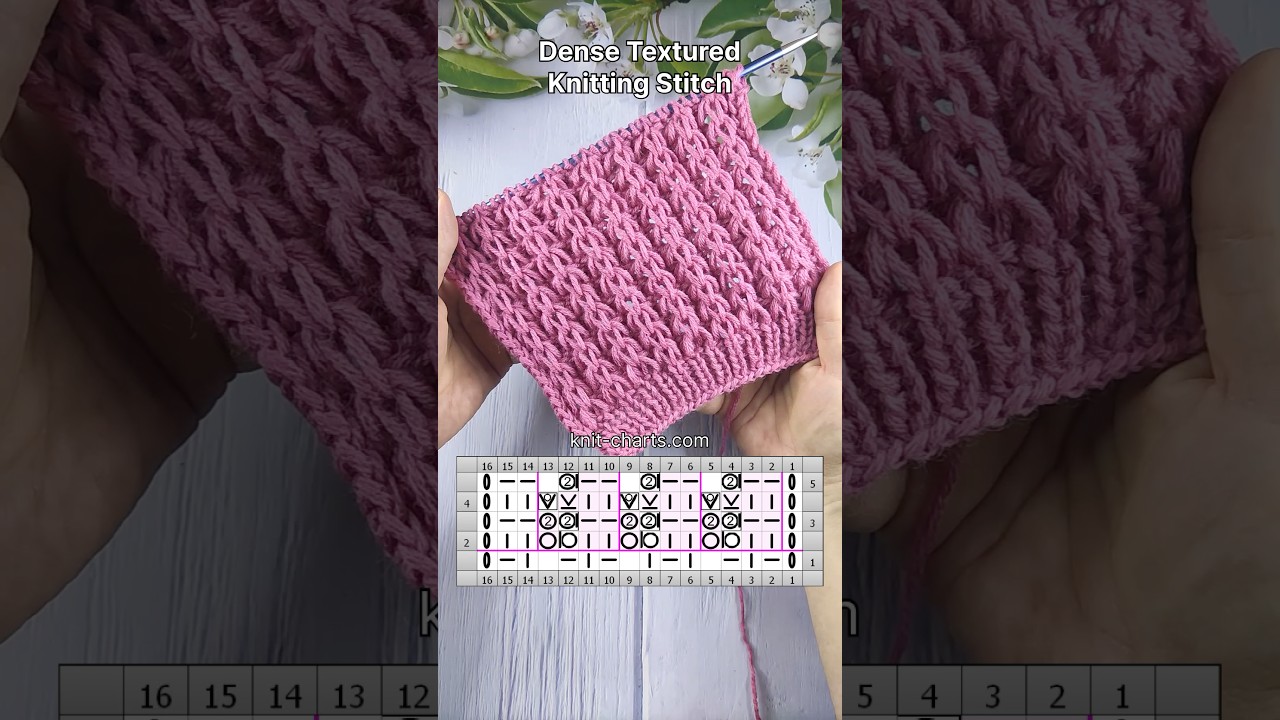 Dense Textured Knitting Stitch #knittingpattern #texturedstitch #densestitch #knittingtutorial