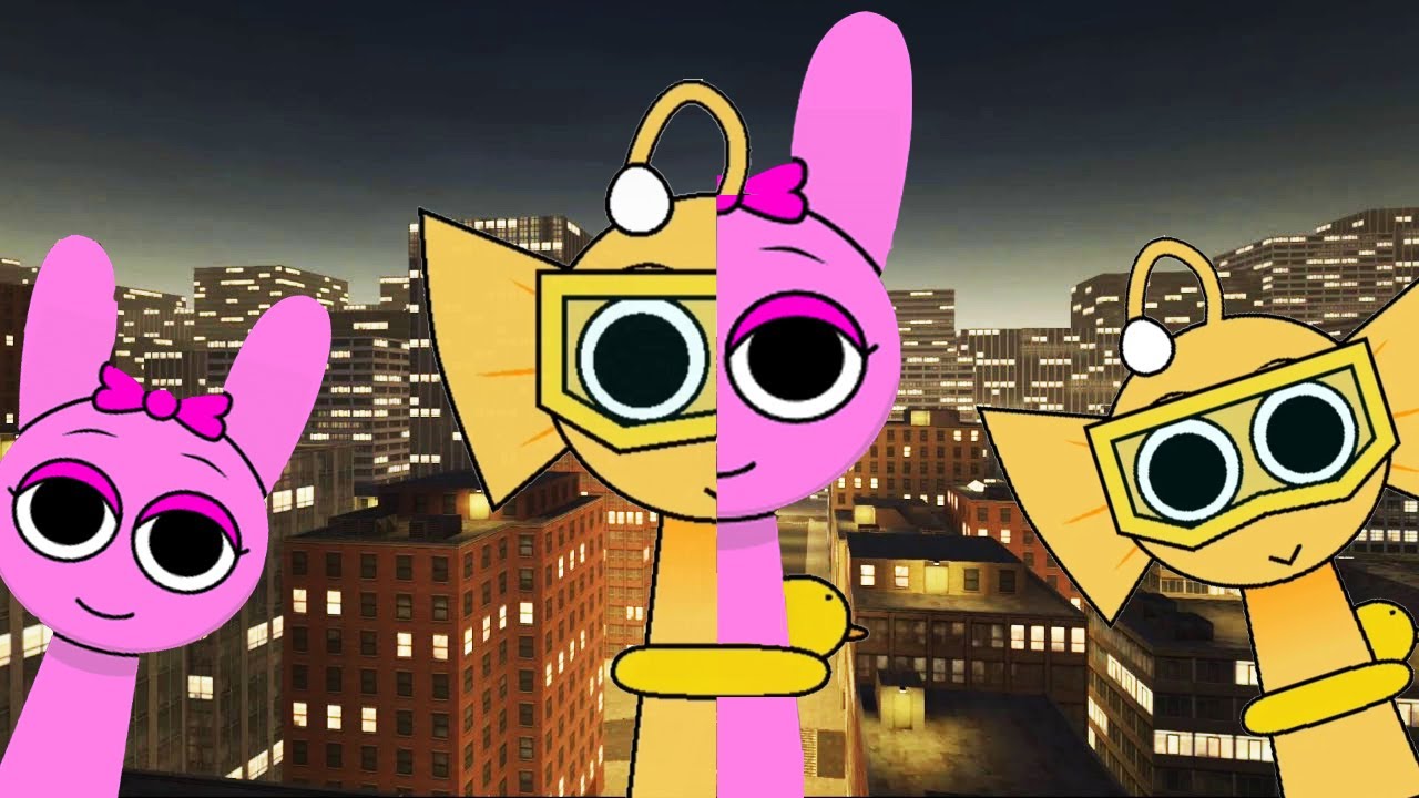 Piramixed Nightmare Sprunki Bailey And Pinki Nextbot Gmod