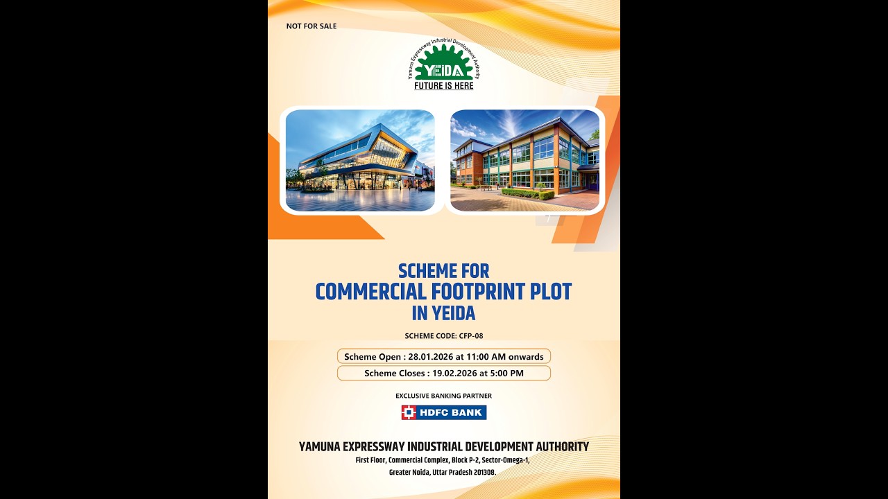 YEIDA has launched Commercial Footprint Plot Scheme #YEIDA #plotscheme #yamunaexpresswayauthority