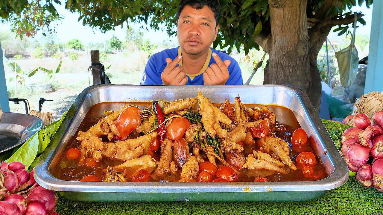 ต้มแซ่บตีนไก่ ต้มเปื่อยๆซดน้ำฮ้อนๆ คักขนาดพี่น้อง