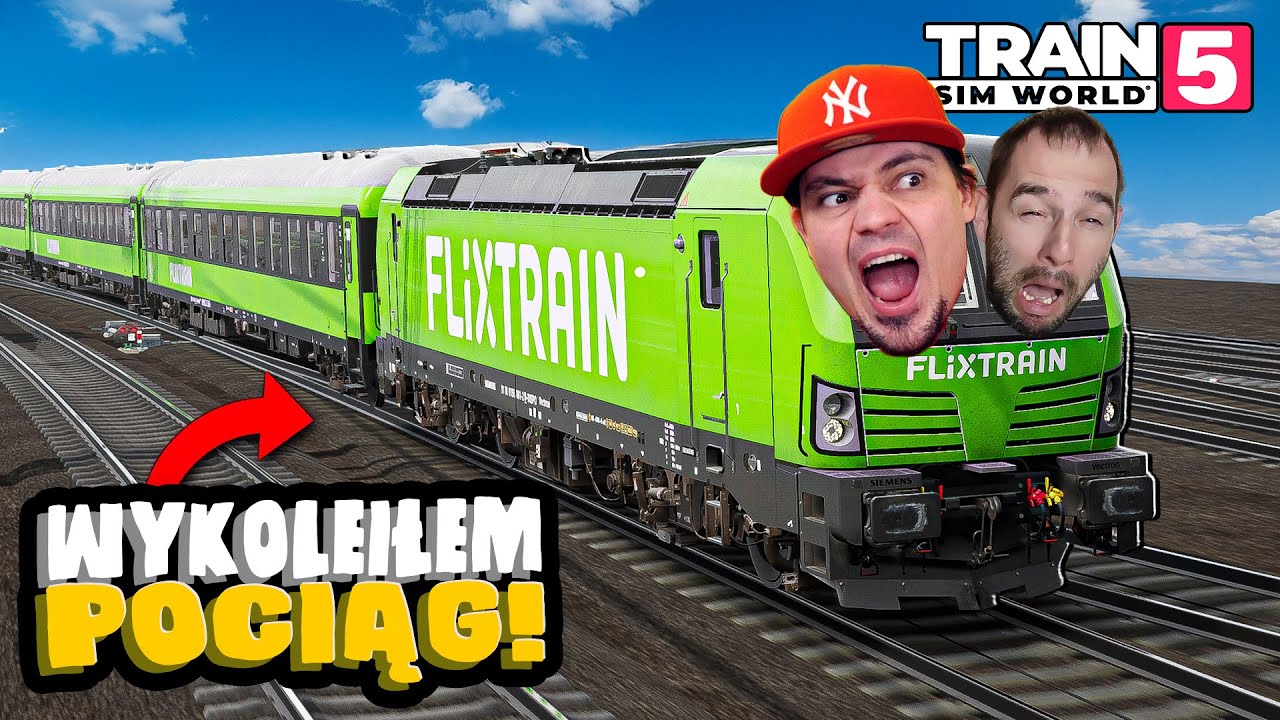🚆 WYKOLEIŁEM POCIĄG FLIXBUSA *Dareczek się bał* | Train Sim World 5 z Darek