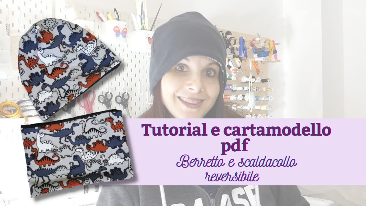 Tutorial e cartamodello pdf gratis cappellino e scalda collo
