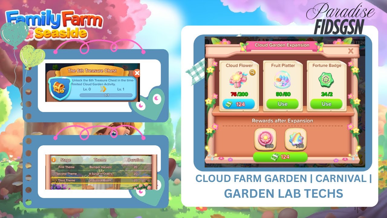 CLOUD GARDEN EXPANSION | ACTIVITY CARNIVAL |CLOUD LAB TECHS | FAMILY FARM SEASIDE