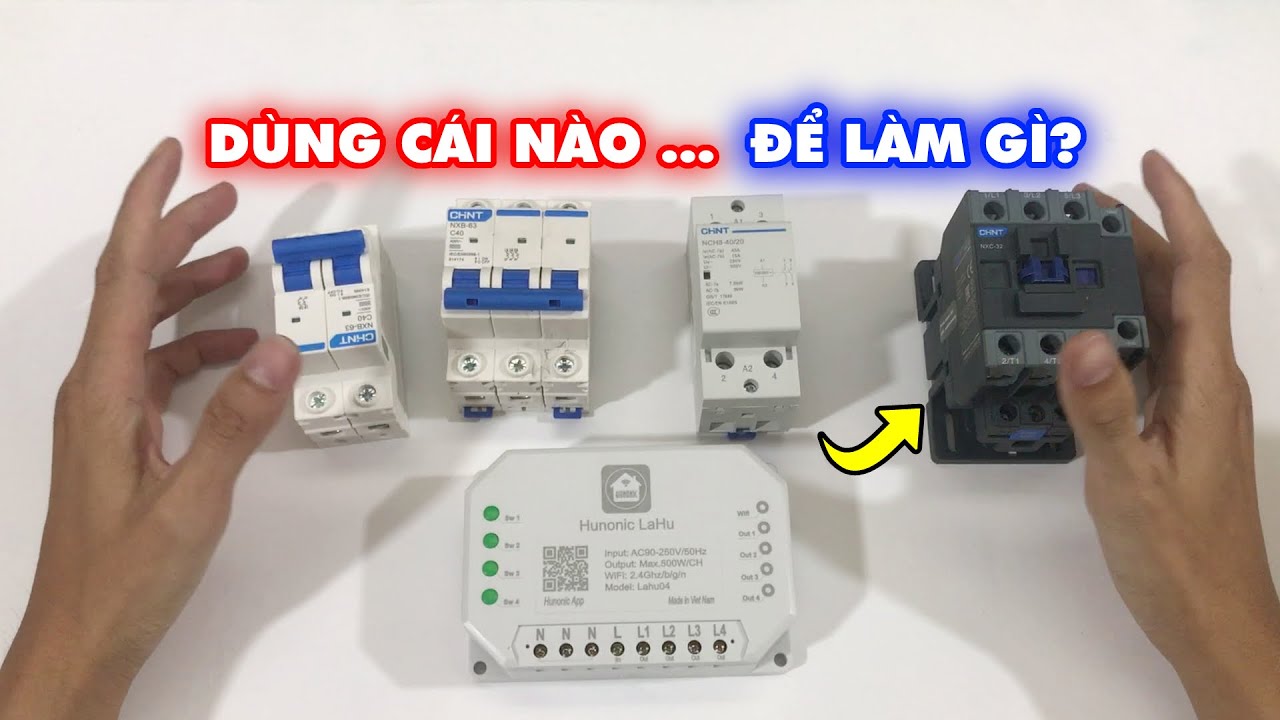 Phân biệt aptomat, khởi động từ và bộ điều khiển | Hướng dẫn lắp mạch điều khiển từ xa cơ bản
