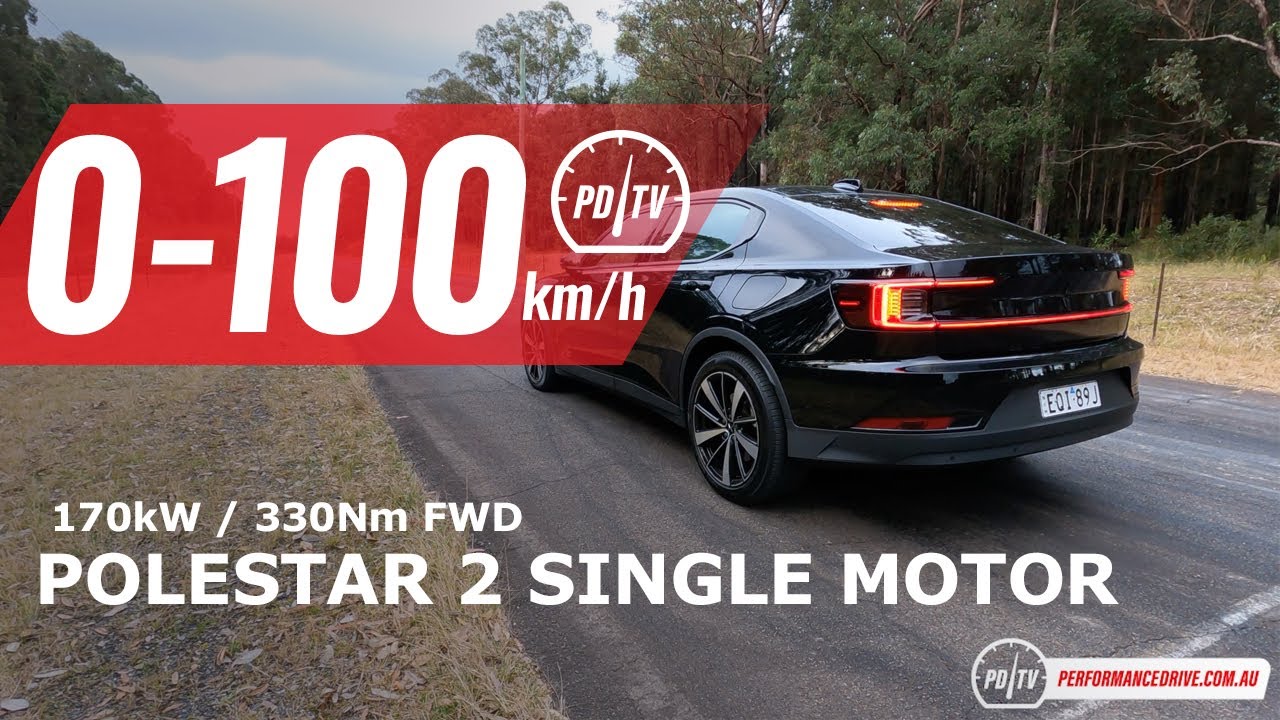 2022 Polestar 2 Long range Single motor (LRSM) 0-100km/h & motor sound