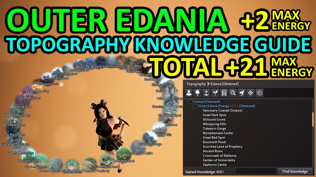 OUTER EDANIA KNOWLEDGE GUIDE (+2 | Total +21 MAX ENERGY) Black Desert Online (BDO)