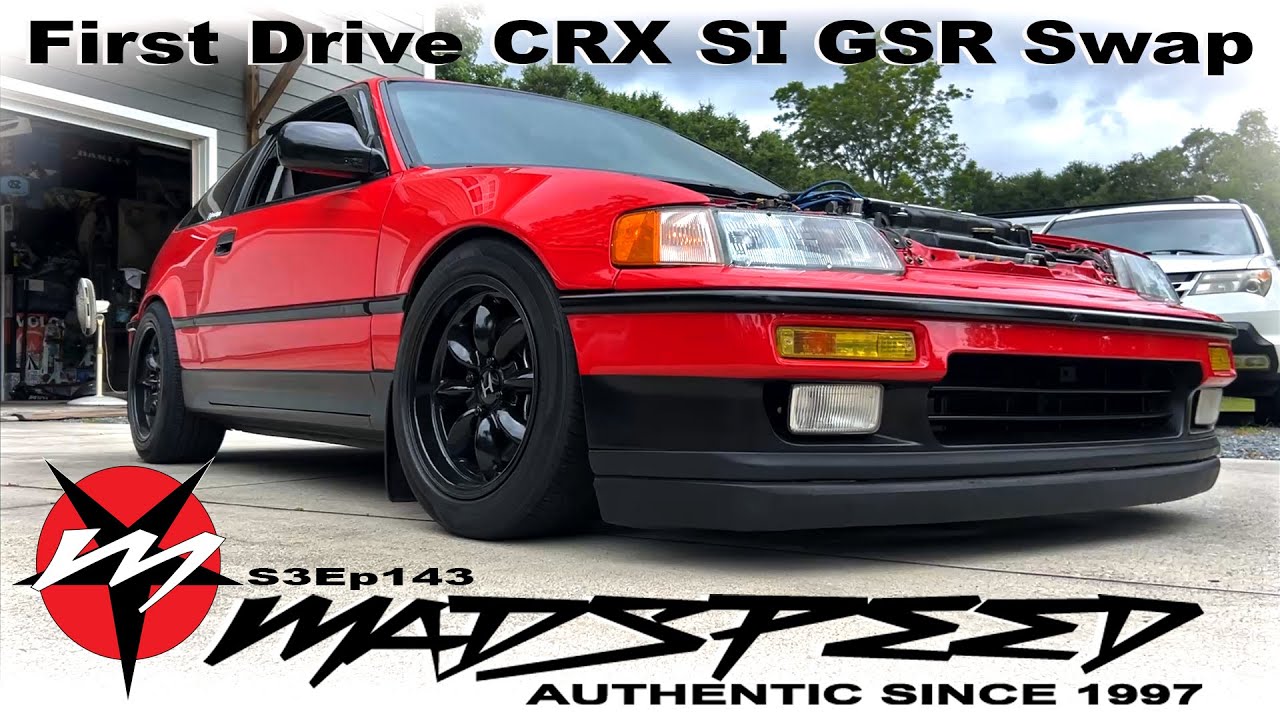 First Drive 1.8 B Series GSR in our 1990 Honda CRX Si Tour to CHD10 info Madspeed S3Ep143