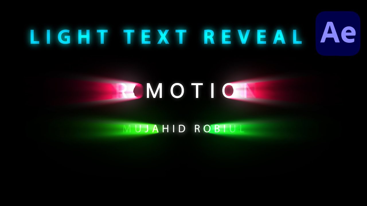 Advance Light Text Reveal Animation in After effects | After effects Tutorial