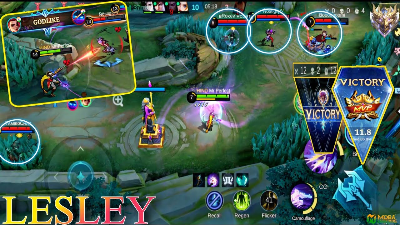 PRO LESLEY SOLO MYTHIC RANK GAMEPLAY.. ENEMIES HARD TRYING TO KILL ME.. Moba Legends: 5v5!