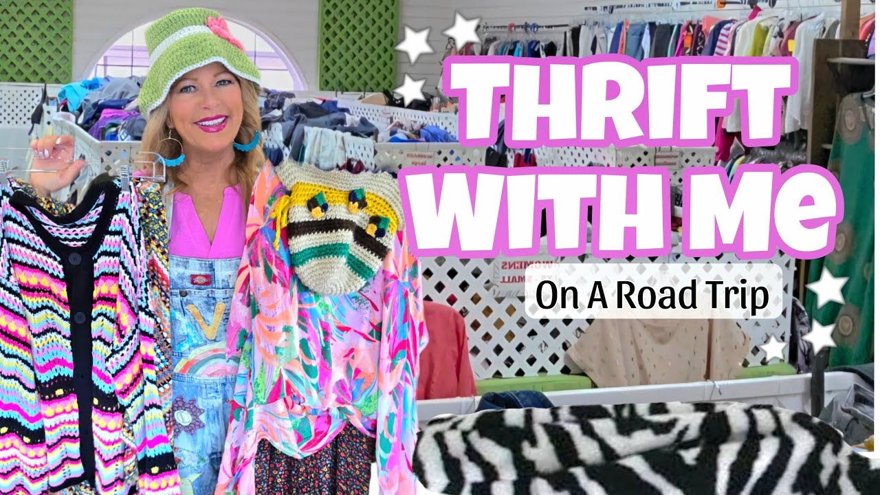 Thrift With Me For Clothes Fabrics & Jewelry To Upcycle / Road Trip From Illinois To Florida
