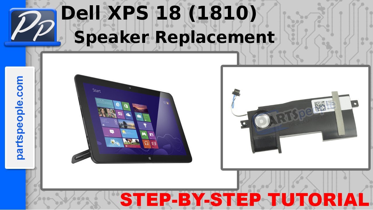 Dell XPS 18 (1810) Speaker Video Tutorial Teardown