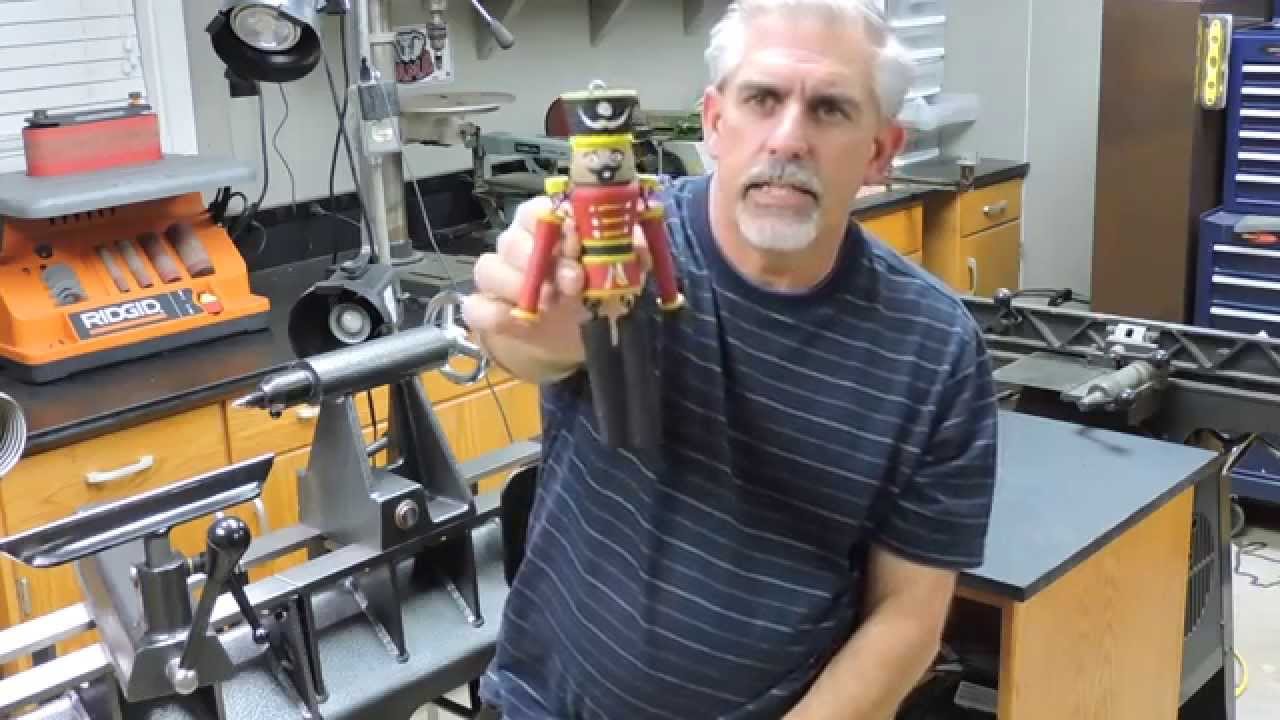 #19 Wood Turning a Christmas nutcracker ornament