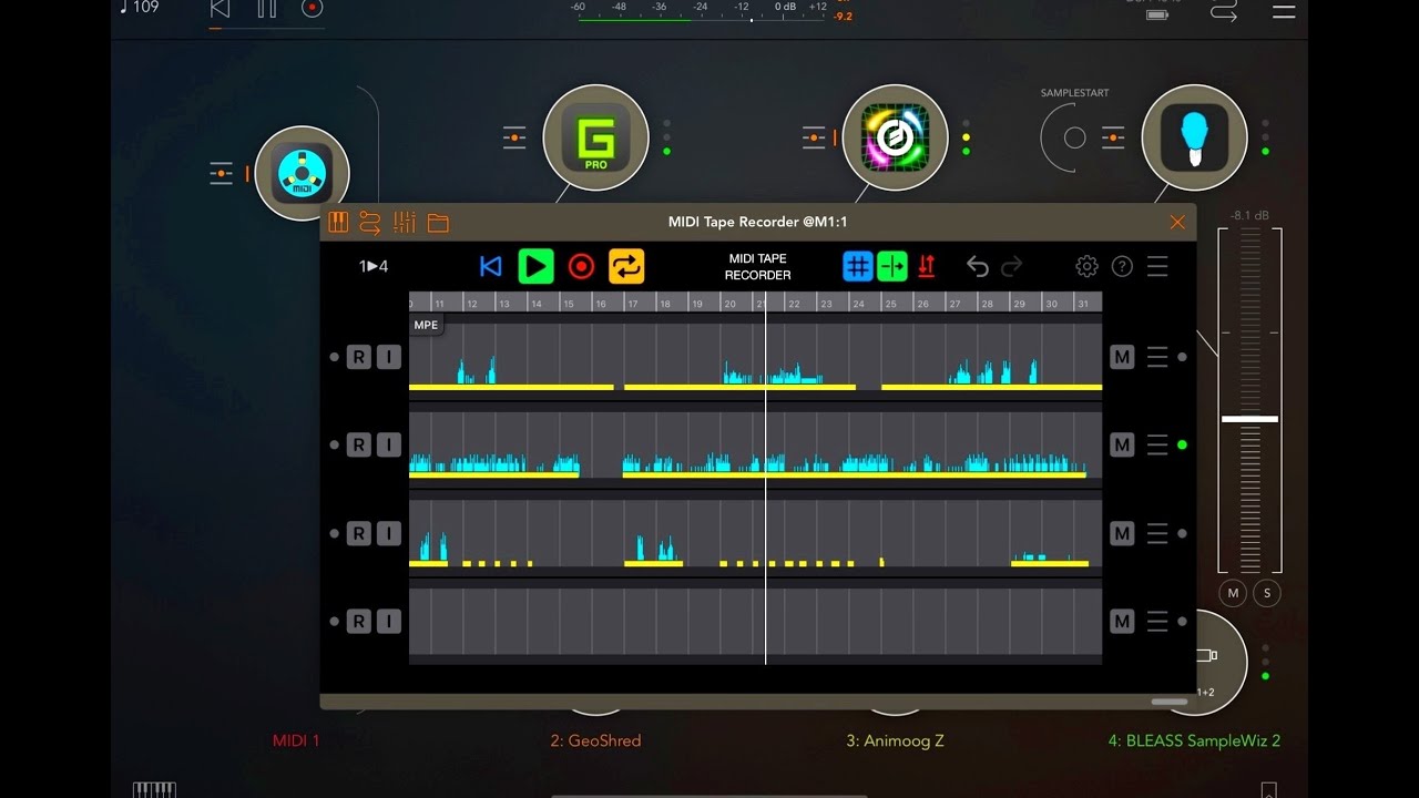 MIDI Tape Recorder by Uwyn - Effortless Perfect MIDI Recording - 100% FREE - Tutorial for iOS