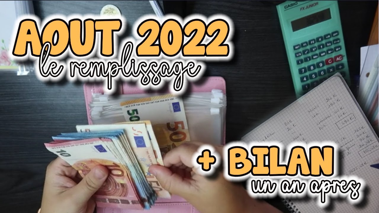 ENVELOPPES BUDGET : REMPLISSAGE - AOUT 2022 + BILAN APRES 1 AN AVEC CETTE METHODE | LaMimi'sFamily