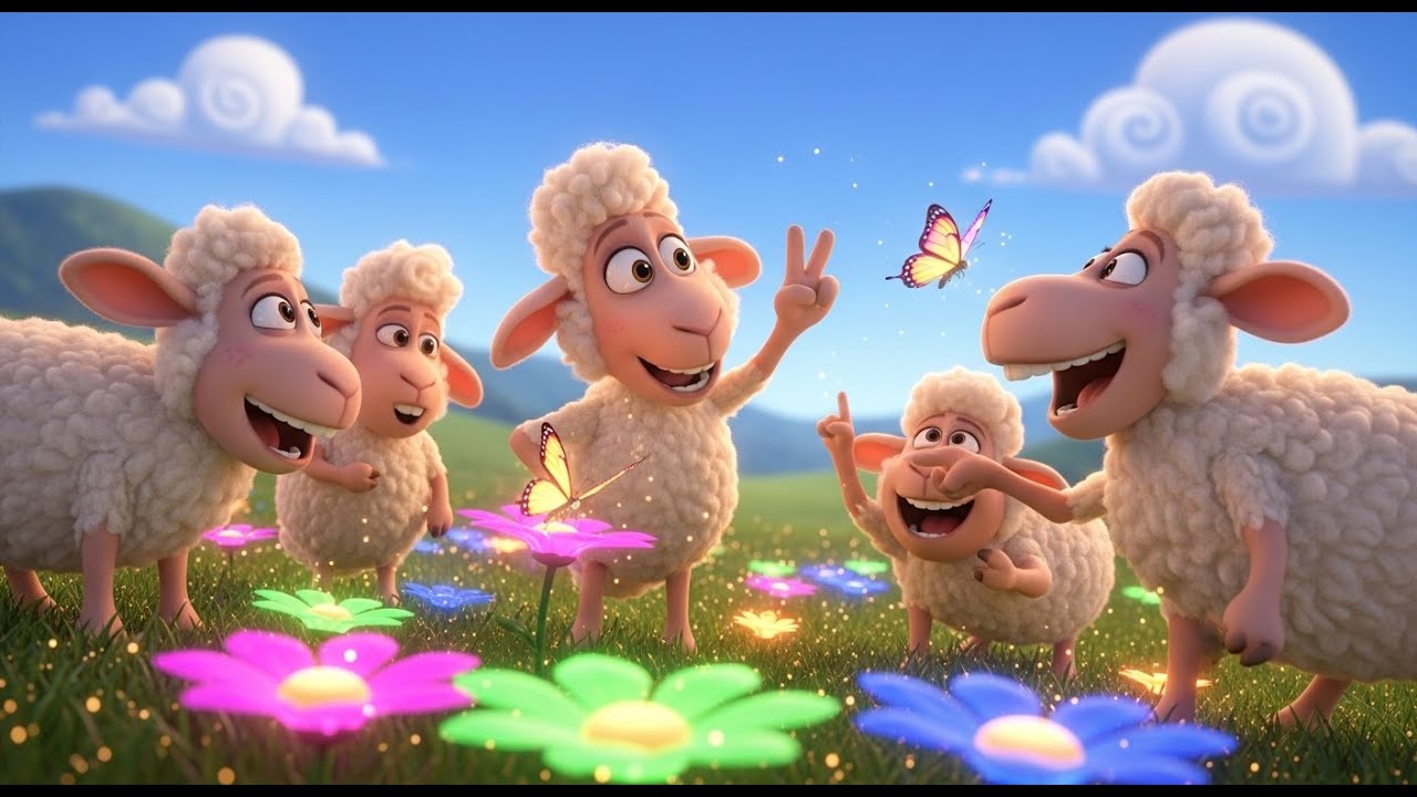 **Little Sheep Counting Fun 🐑 | Baa Baa Delight – Fun Kids Rhyme for Toddlers & Babies**