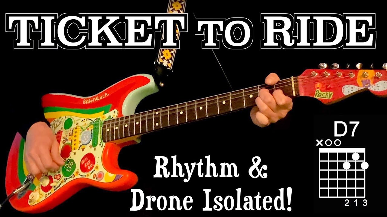 Ticket to Ride | John's Rhythm & Drone Parts Cover | Isolated w/ Chords!
