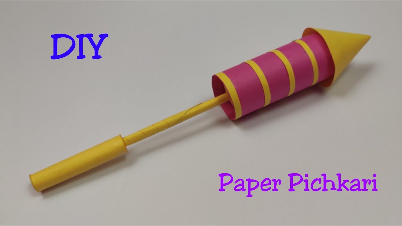 How to make Pichkari / Paper Pichkari / DIY Paper Craft / Easy Paper crafts / Holi Pichkari making