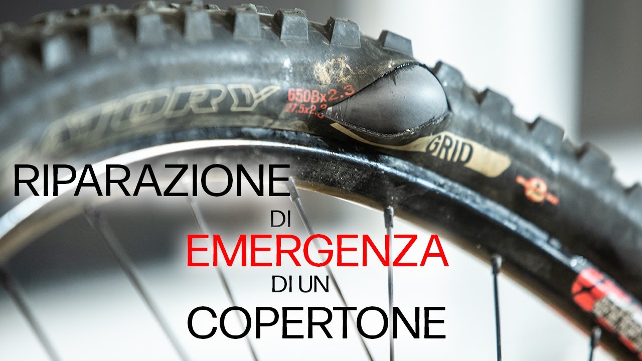 Riparazione di emergenza di un copertone