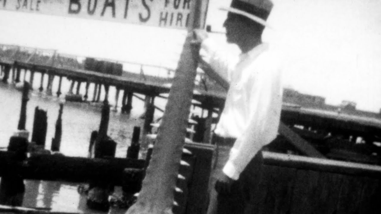 Fishing the Gulf of Mexico in 1928 - Giant Tarpon and Sawfish! | 16mm Film Scan