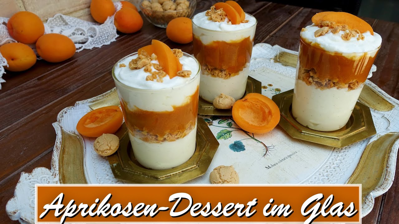 Aprikosen-Dessert im Glas mit Amarettini | schnell und einfach lecker