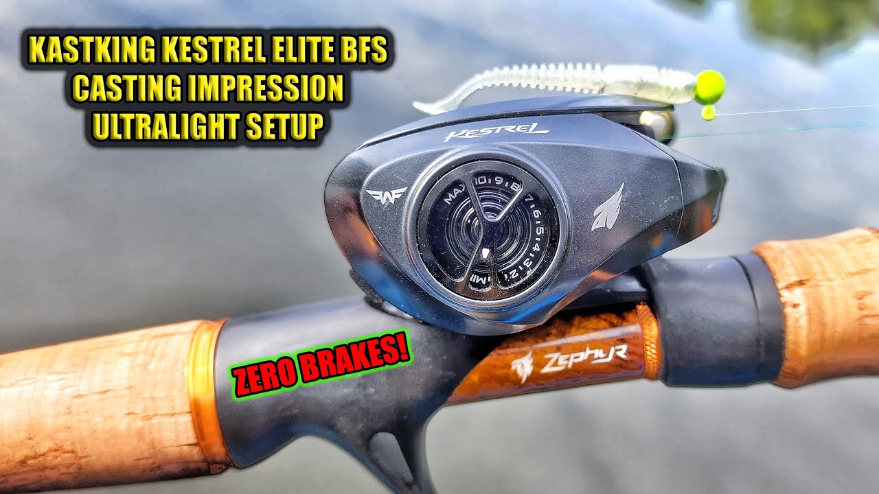 KastKing Kestrel Elite BFS Reel and Zephyr UL Rod Fishing Impression
